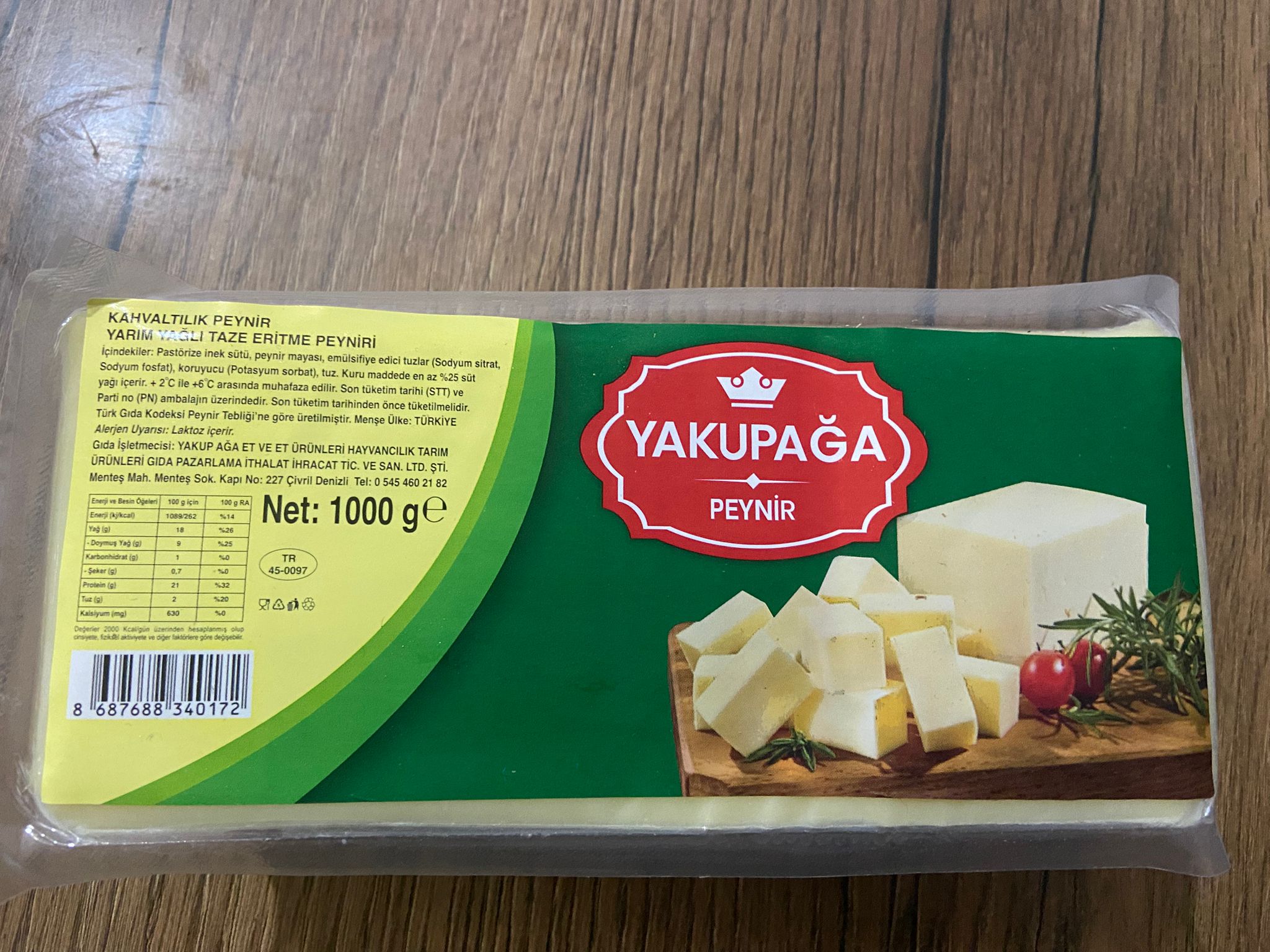 YAKUPAĞA YARIM YAĞLI KAŞAR PEYNIR