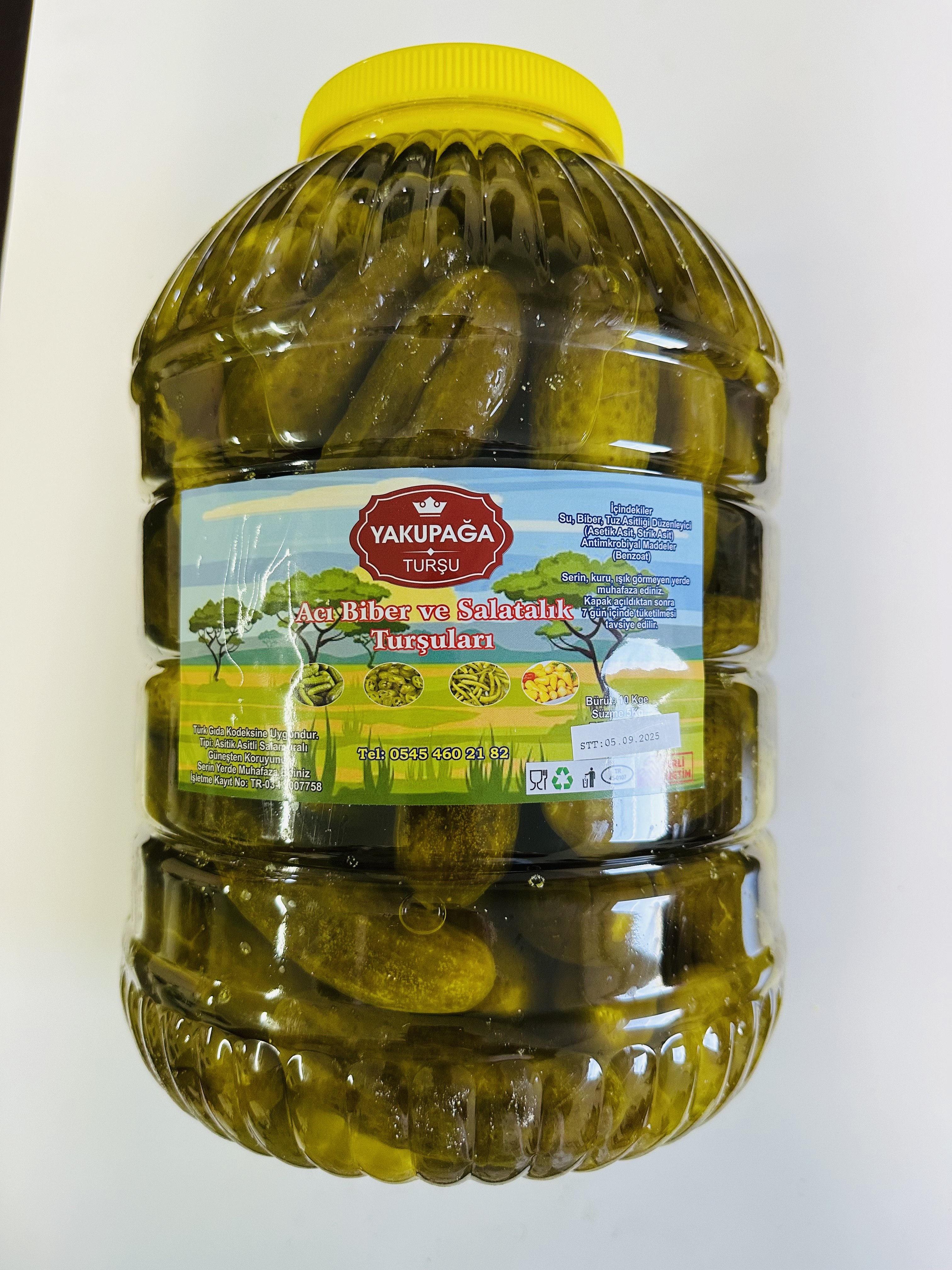 Yakupağa Salatalık Turşusu 10 kg PET / Net 5 kg