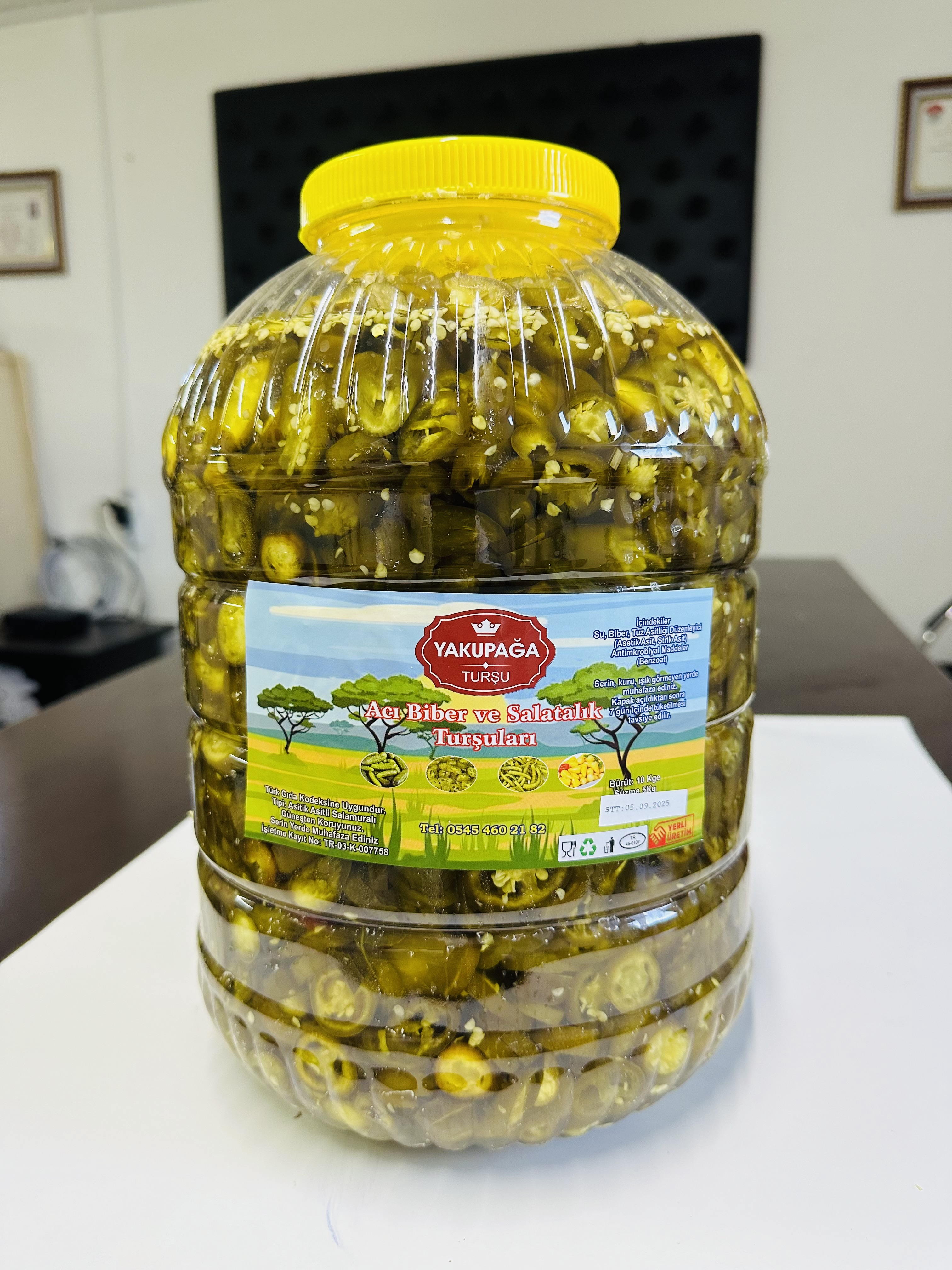 Yakupağa Jelepon Turşusu 10 kg PET / Net 5 kg